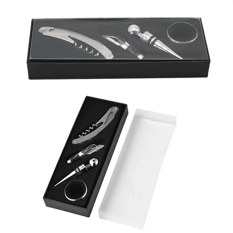 Matt Black Cardboard Box Set de vino