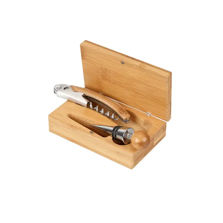 Juego de vinos de bambú de regalos de herramientas