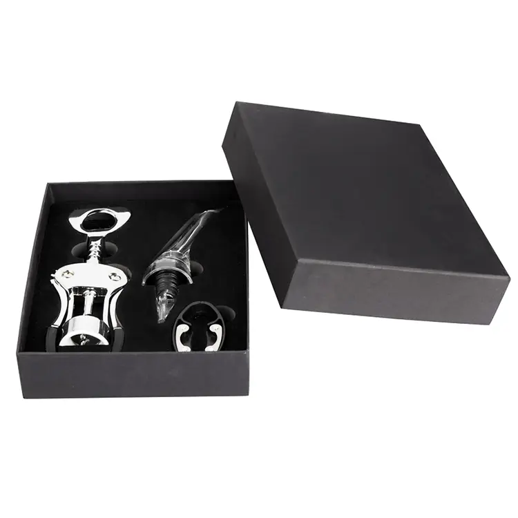 Juego de vino de caja de cartón de tapa superior e inferior